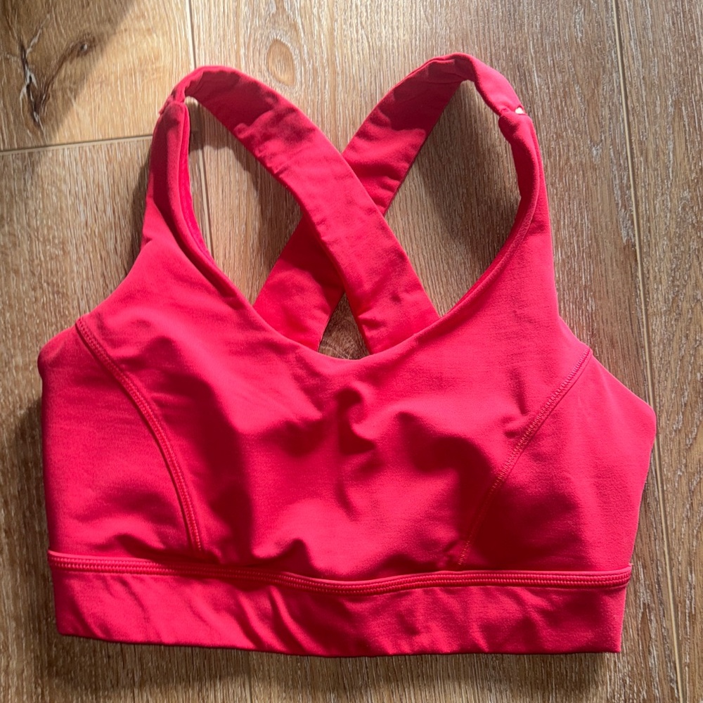 Coral Lululemon sports bra - size 6